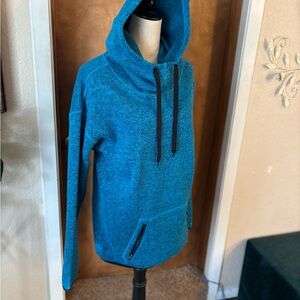 Champion bright blue hoodie.
Women’s size large